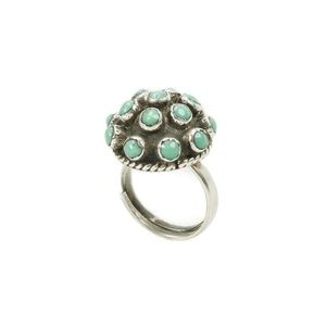 VINTAGE TAXCO SILVER AND TURQUOISE DOME RING